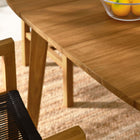Modway Vienna 5-Piece Outdoor Patio Teak and Rope Dining Set with Armchairs