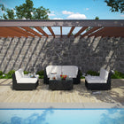 Modway Camfora 5 Piece Outdoor Patio Sectional Set