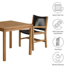 Modway Vienna 3-Piece Outdoor Patio Teak and Rope Dining Set with Armchairs