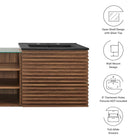 Modway Render 62" Wall-Mount Double Sink Bathroom Vanity