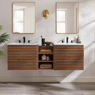 Modway Render 62" Wall-Mount Double Sink Bathroom Vanity
