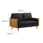 Modway Kellan Vegan Leather Loveseat