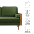 Modway Kellan Performance Velvet Loveseat
