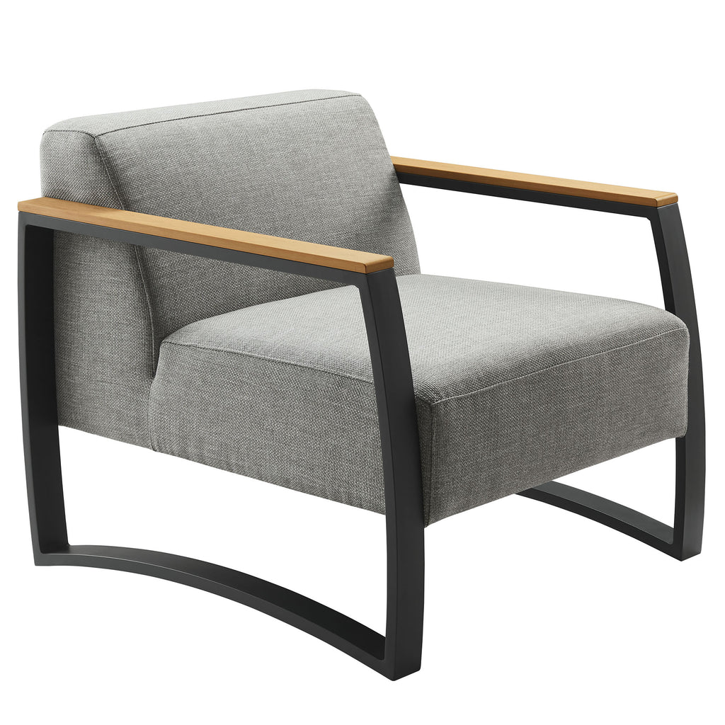 Modway Sauve Outdoor Patio Aluminum and Fabric Armchair  