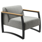 Modway Sauve Outdoor Patio Aluminum and Fabric Armchair  