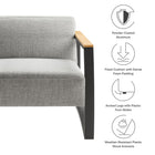 Modway Sauve Outdoor Patio Aluminum and Fabric Armchair