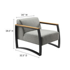Modway Sauve Outdoor Patio Aluminum and Fabric Armchair