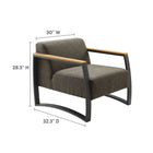 Modway Sauve Outdoor Patio Aluminum and Fabric Armchair