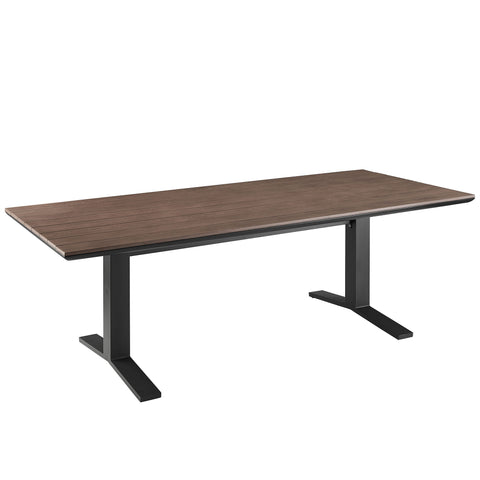 Modway Gavelston 91" Outdoor Patio Aluminum Dining Table  