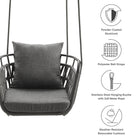 Modway Kaliah Outdoor Patio Aluminum Swing Chair