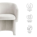 Modway Verity Barrel Back Chenille Dining Armchair