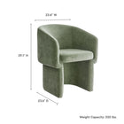 Modway Verity Barrel Back Chenille Dining Armchair