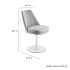 Modway Lippa Swivel Dining Upholstered Side Chair
