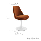 Modway Lippa Swivel Dining Performance Velvet Side Chair