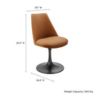 Modway Lippa Swivel Dining Vegan Leather Side Chair