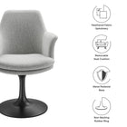 Modway Lippa Swivel Dining Upholstered Armchair