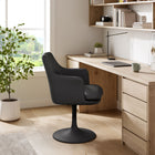 Modway Lippa Swivel Dining Vegan Leather Armchair