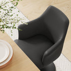 Modway Lippa Swivel Dining Vegan Leather Armchair