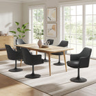 Modway Lippa Swivel Dining Vegan Leather Armchair