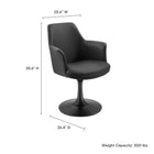 Modway Lippa Swivel Dining Vegan Leather Armchair