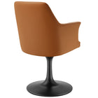 Modway Lippa Swivel Dining Vegan Leather Armchair