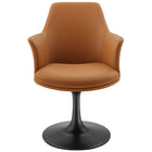 Modway Lippa Swivel Dining Vegan Leather Armchair