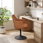 Modway Lippa Swivel Dining Vegan Leather Armchair