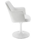 Modway Lippa Swivel Dining Vegan Leather Armchair