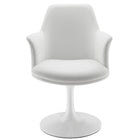 Modway Lippa Swivel Dining Vegan Leather Armchair