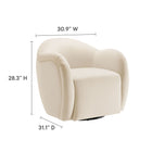 Modway Compose Performance Velvet Swivel Armchair