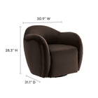 Modway Compose Performance Velvet Swivel Armchair
