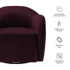 Modway Compose Performance Velvet Swivel Armchair