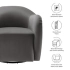 Modway Compose Performance Velvet Swivel Armchair