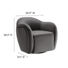 Modway Compose Performance Velvet Swivel Armchair