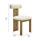Modway Torian Boucle Fabric Dining Chair Set of 2