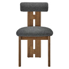Modway Torian Boucle Fabric Dining Chair Set of 2