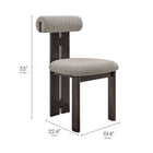 Modway Torian Boucle Fabric Dining Chair Set of 2