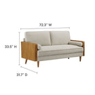 Modway Kellan Heathered Fabric Upholstered Sofa