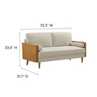 Modway Kellan Heathered Fabric Upholstered Sofa