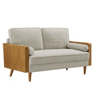 Modway Kellan Heathered Weave Fabric Loveseat  