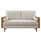 Modway Kellan Heathered Weave Fabric Loveseat