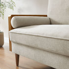Modway Kellan Heathered Weave Fabric Loveseat
