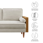 Modway Kellan Heathered Weave Fabric Loveseat