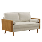 Modway Kellan Heathered Weave Fabric Loveseat  