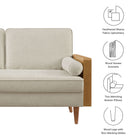 Modway Kellan Heathered Weave Fabric Loveseat