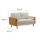 Modway Kellan Heathered Weave Fabric Loveseat