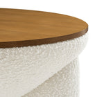 Modway Tridome Round Boucle Upholstered Storage Coffee Table