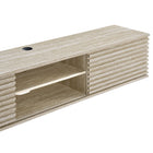Modway Render 70" Faux Travertine Wall-Mount Media Console TV Stand
