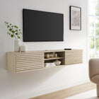 Modway Render 70" Faux Travertine Wall-Mount Media Console TV Stand