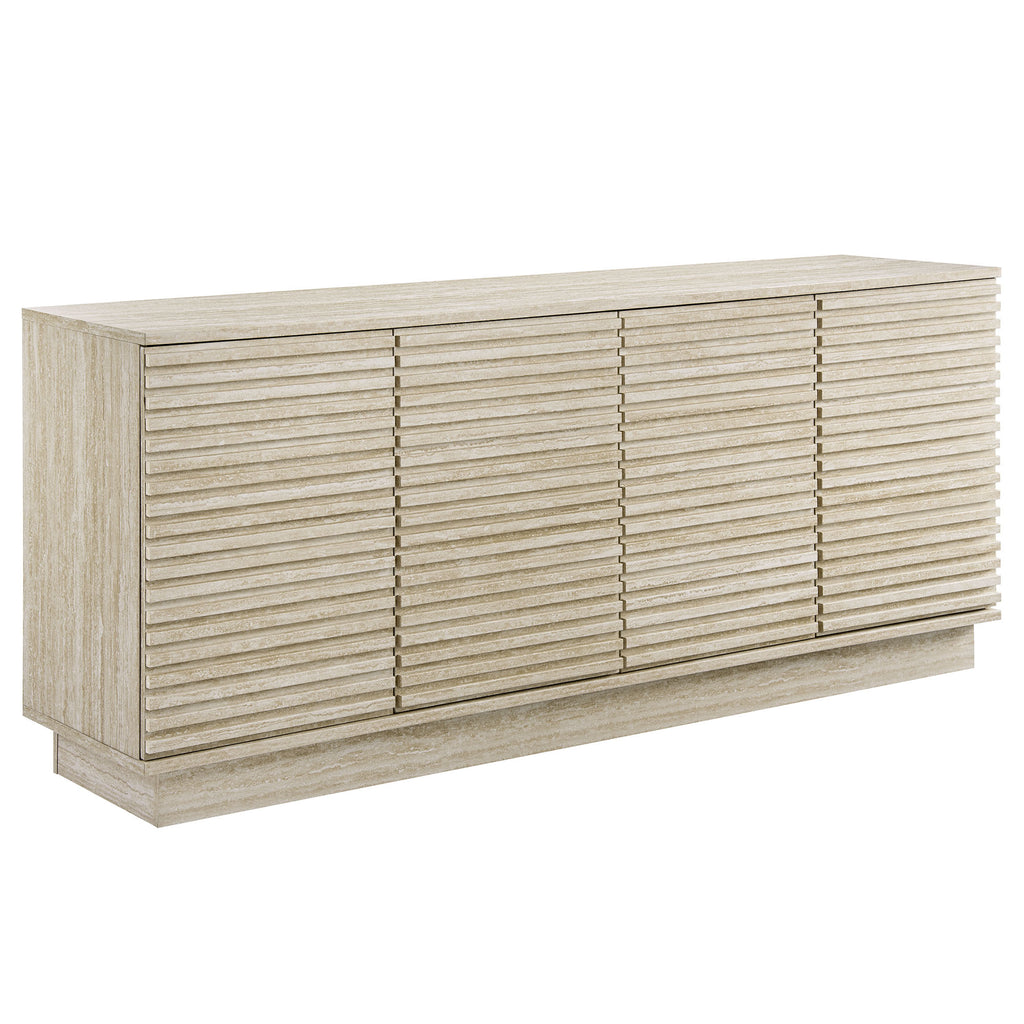 Modway Render 70" Faux Travertine Sideboard Cabinet TV Stand  